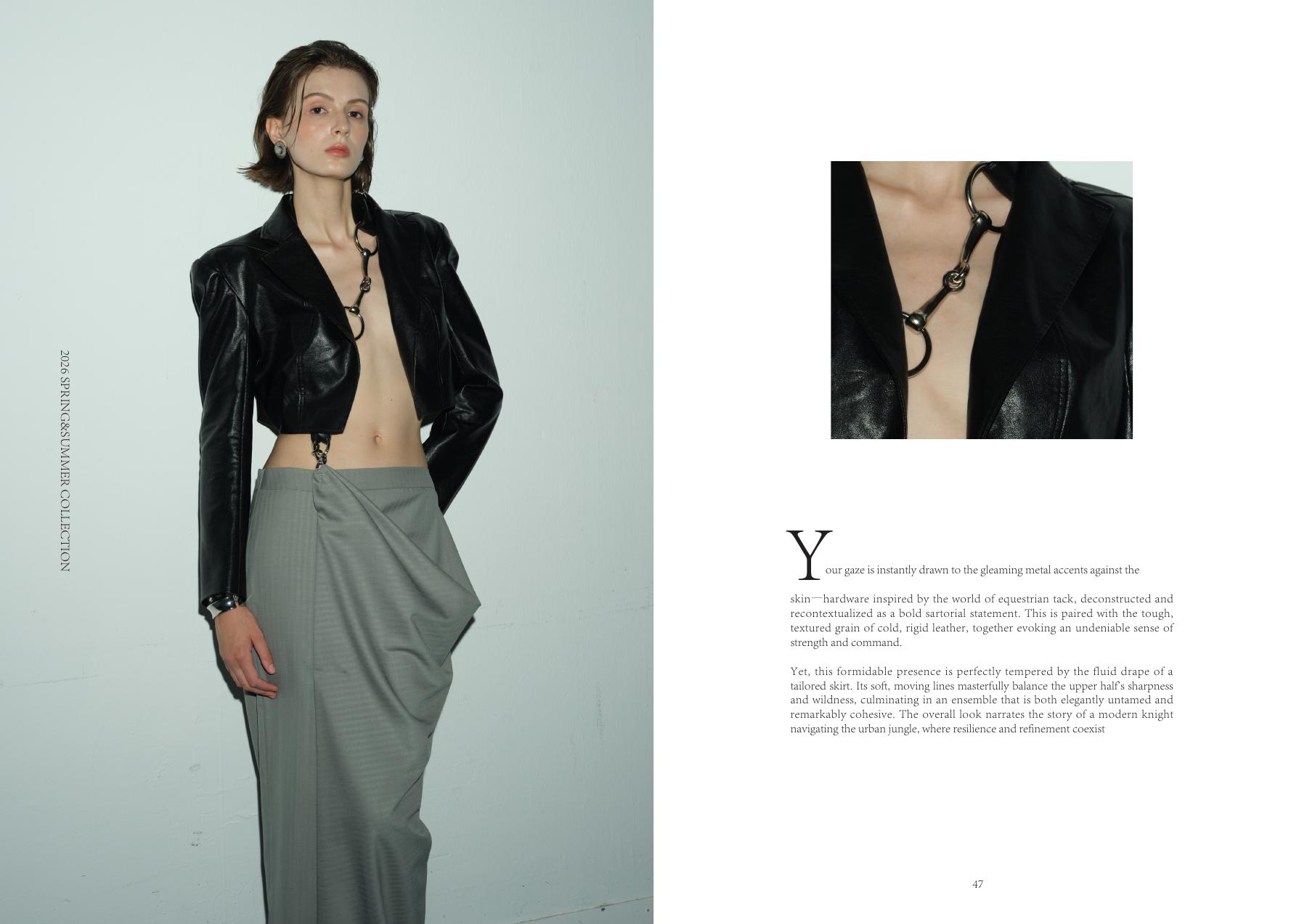 Pucai SS26 black tailoring look